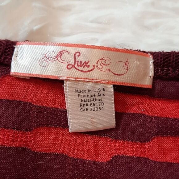 Anthropologie LUX Peasant Top Striped - Picture 6 of 8